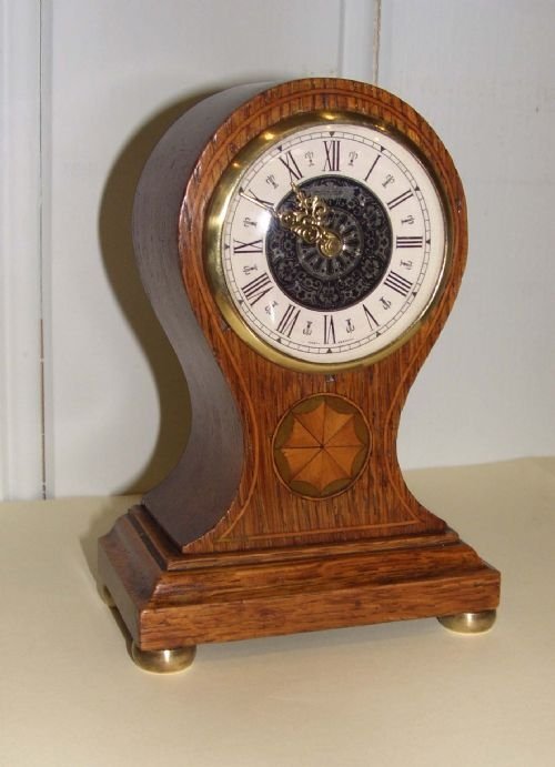 Miniature Oak Balloon Clock